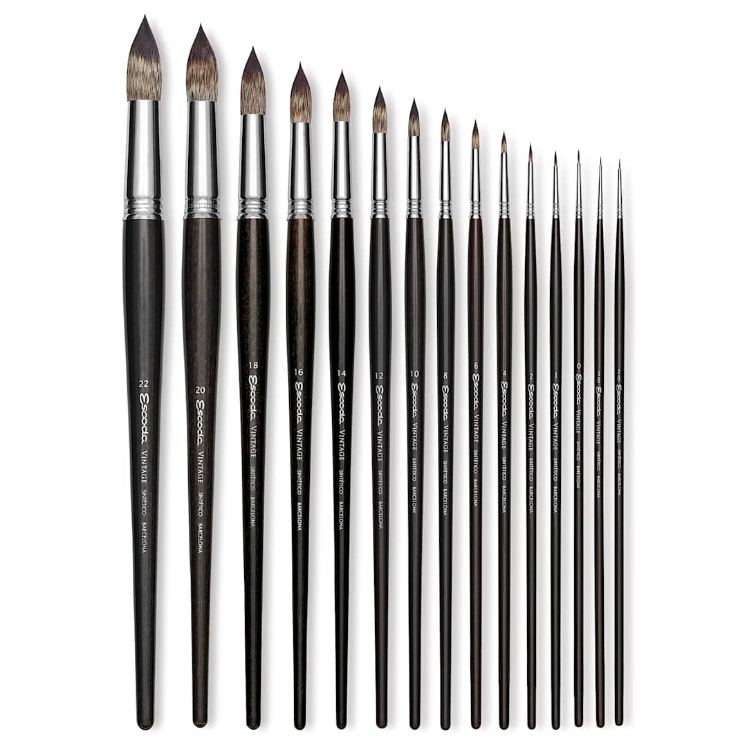 Open in modal - Escoda Vintage Synthetic Brushes and Set
