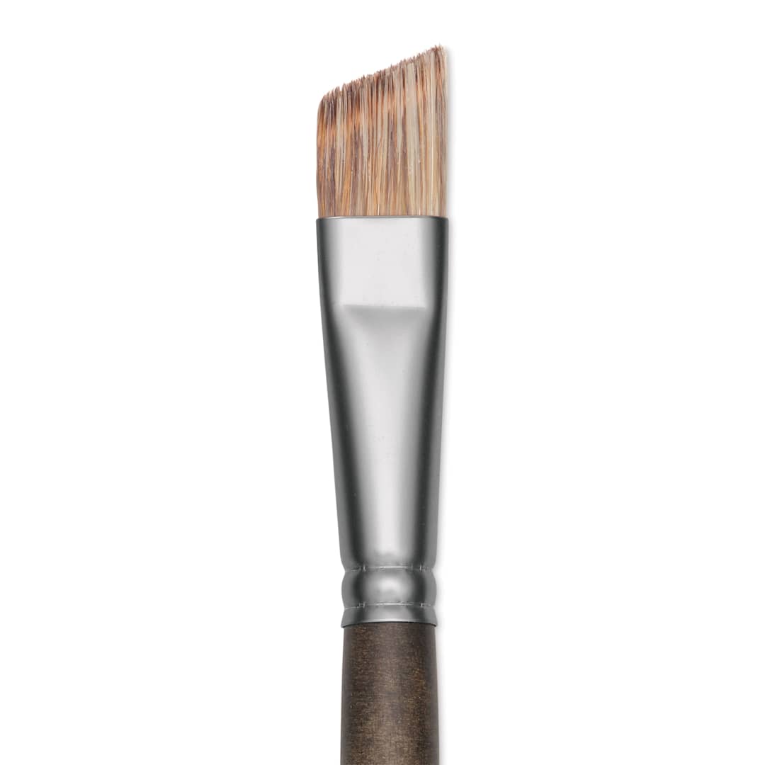 Open in modal - Princeton Pro Series 6000 Brush - Angle Bright, Long Handle, Size 6, close up