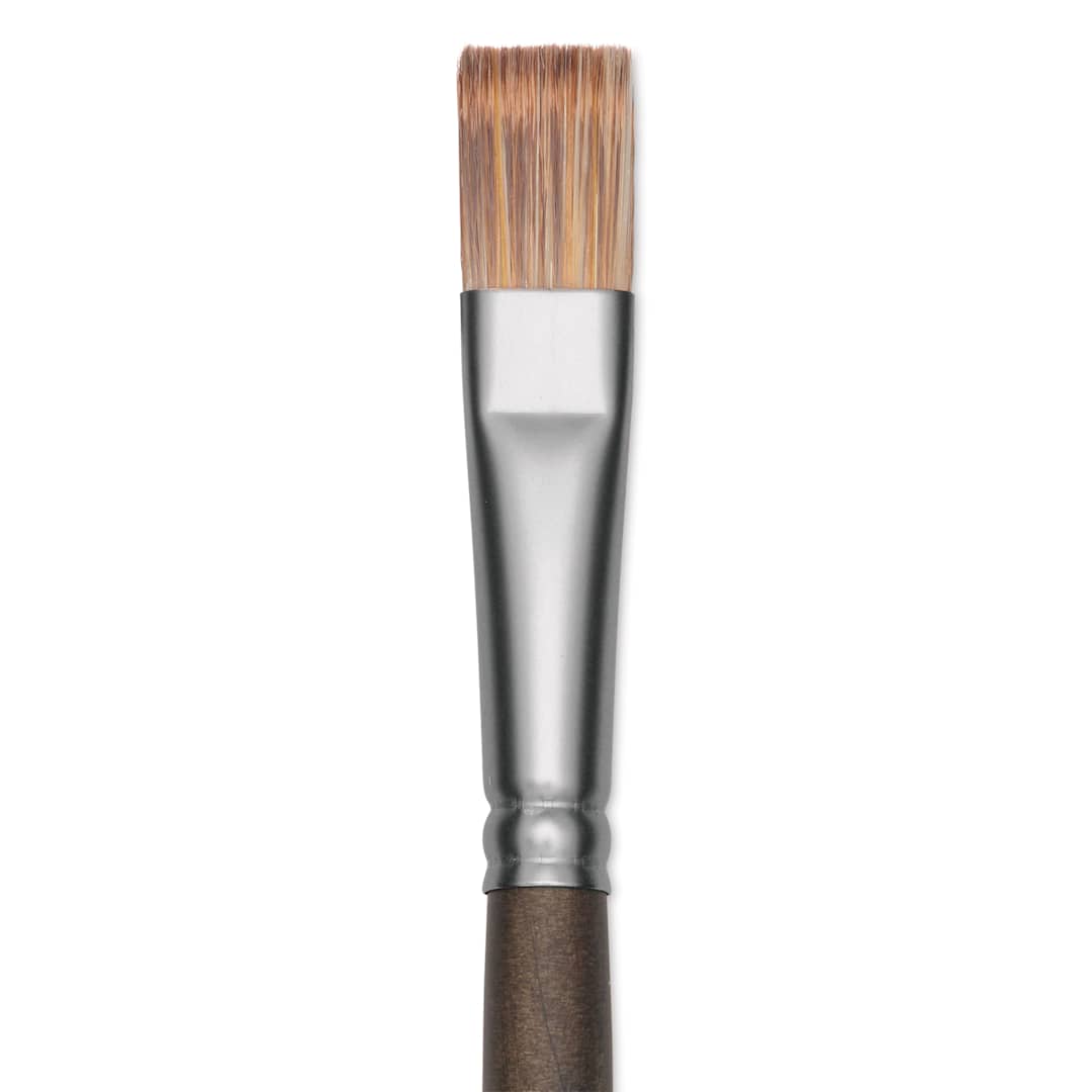 Open in modal - Princeton Pro Series 6000 Brush - Flat, Long Handle, Size 4, close up