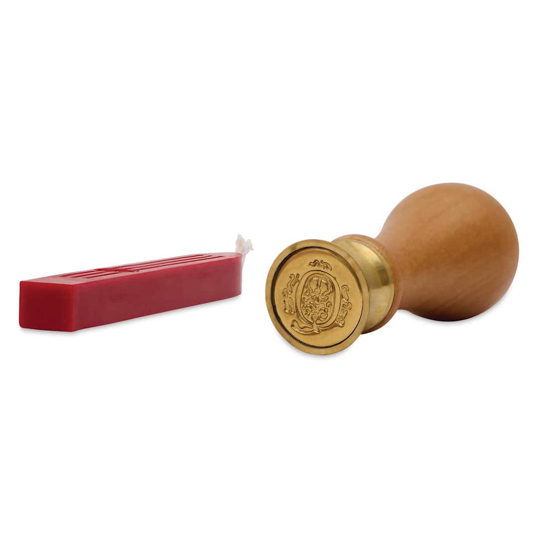Open in modal - Manuscript Ceramic Small Initial Sealing Coin Set - Letter Q