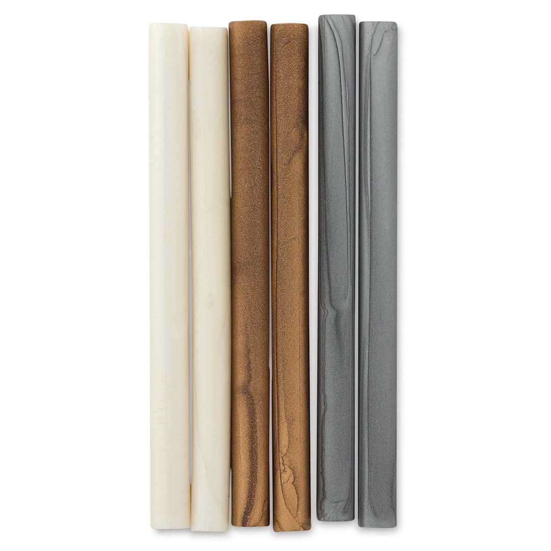 Open in modal - Manuscript Sealing Gun Wax Sticks - Assorted Metallic Colors, Pkg of 6