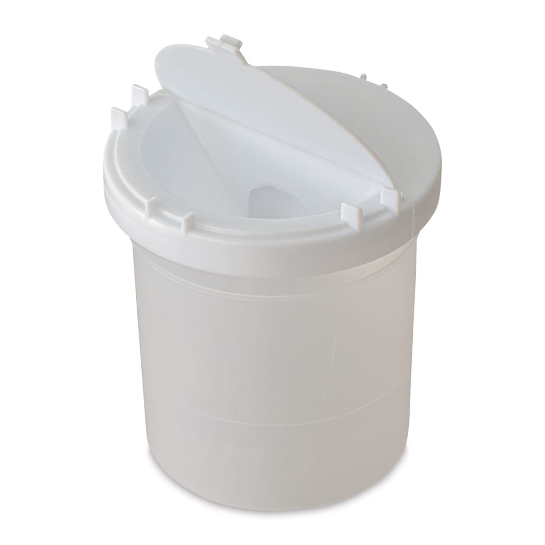 Open in modal - Richeson Neatness Jar - 8 oz, Extra Jar with White Lid partially open