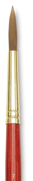 Open in modal - Winsor & Newton Sceptre Gold II Brushes - Closeup of Pointed Round brush