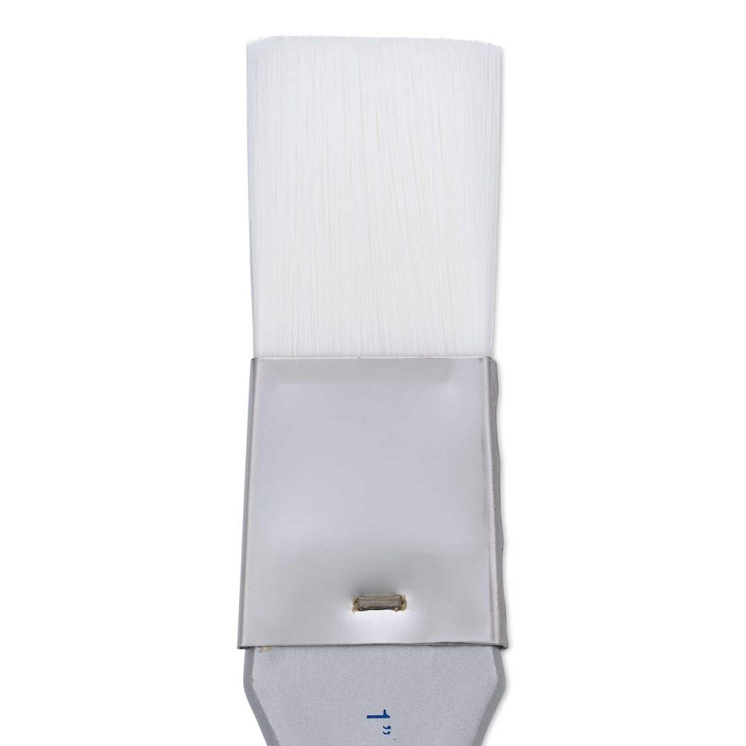 Open in modal - Silver Brush Silverwhite Synthetic Brush - Edgewater Wash, Short Handle, 1", close-up