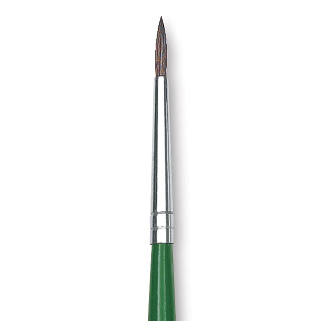 Open in modal - Blick Economy Pony Hair Brush - Round, Short Handle, Size 1 close-up