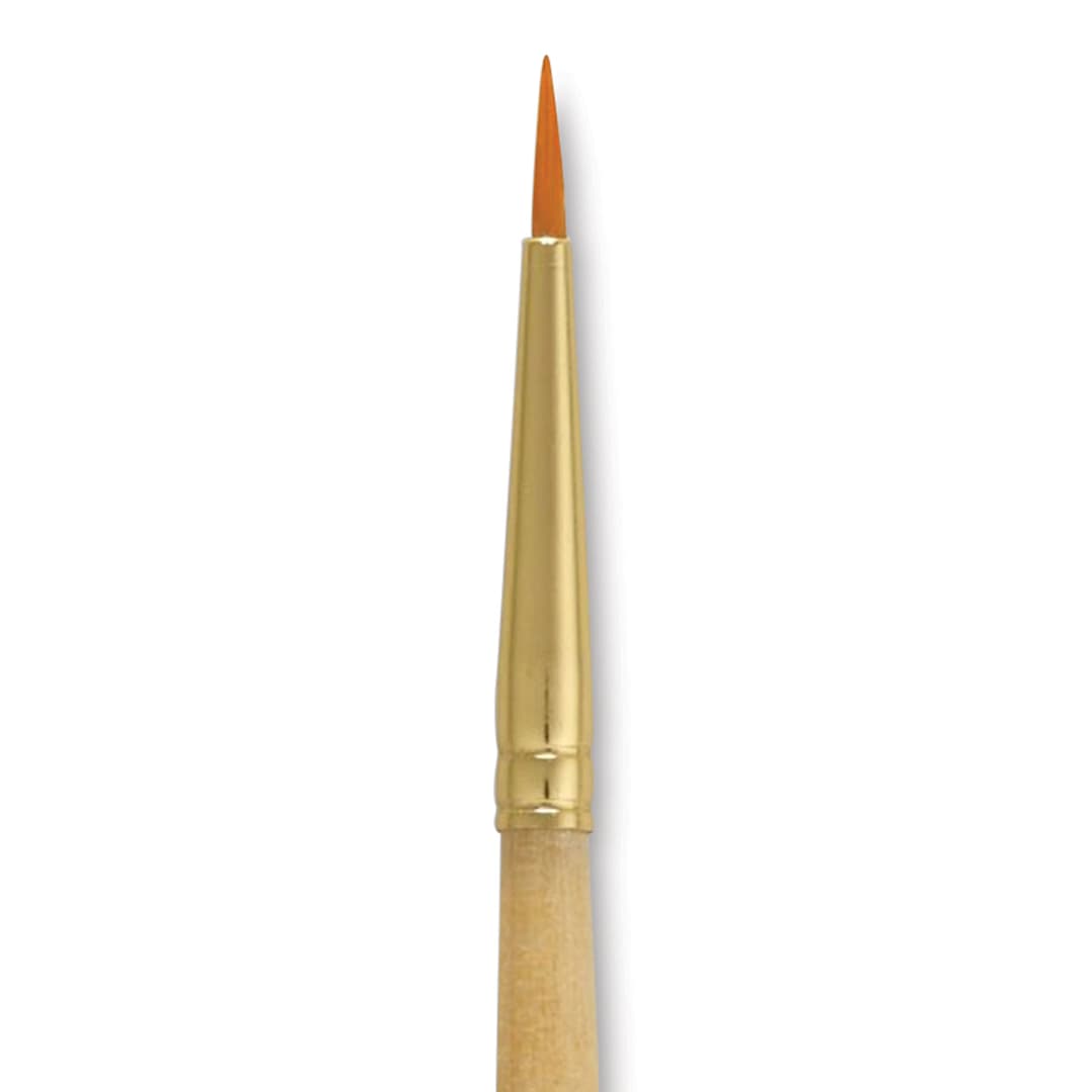 Open in modal - Dynasty Golden Nylon Brush - Refill Brush, Round, Size 1 close-up