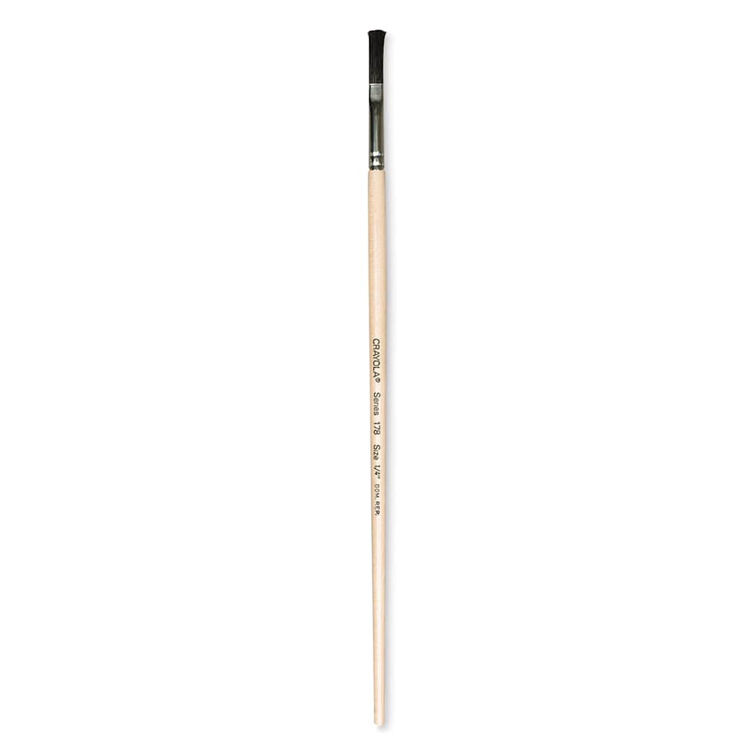Open in modal - Crayola Black Bristle Easel Brush - Size 1/4"