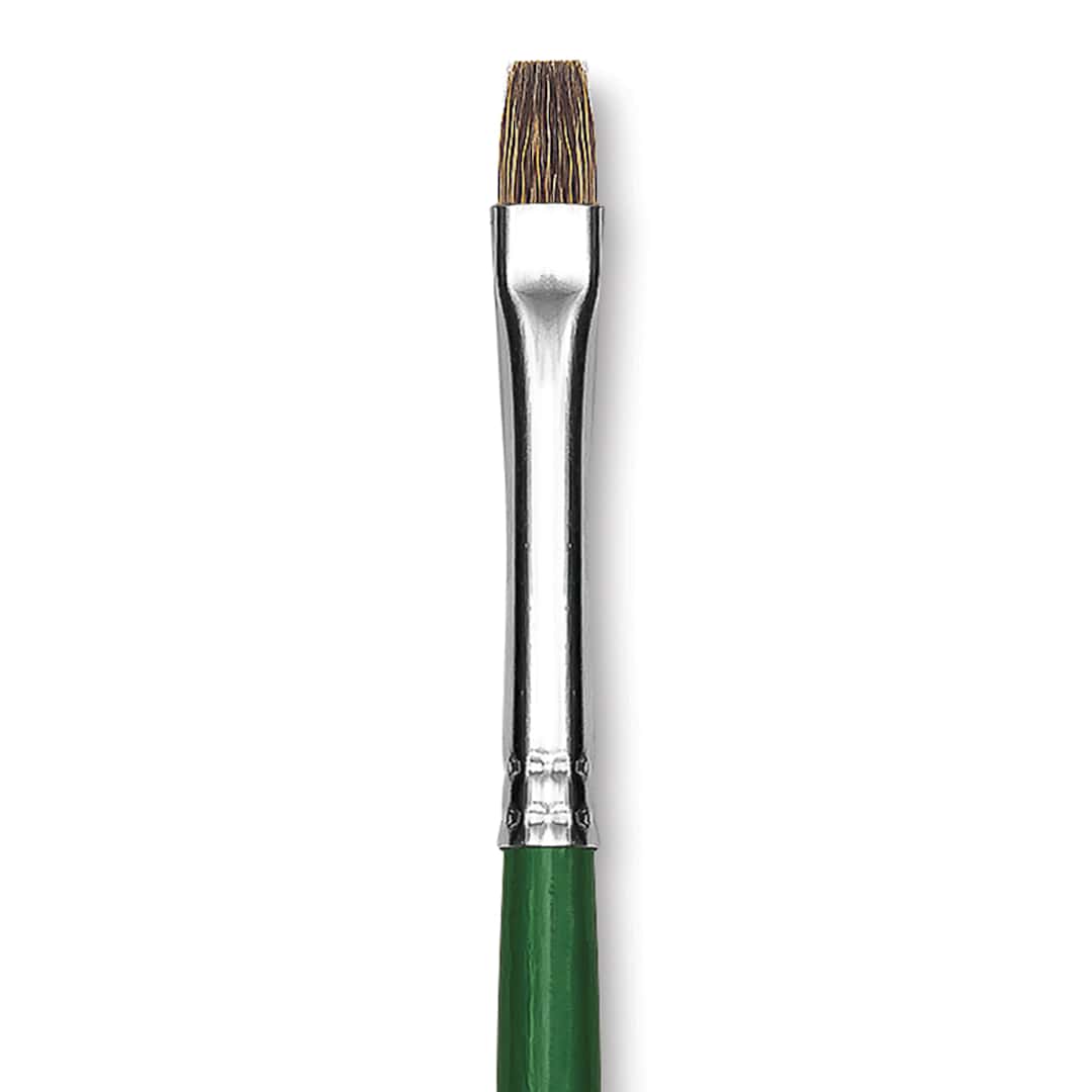 Open in modal - Blick Economy Ox/Pony Hair Brush - Bright, Long Handle, Size 6 close-up