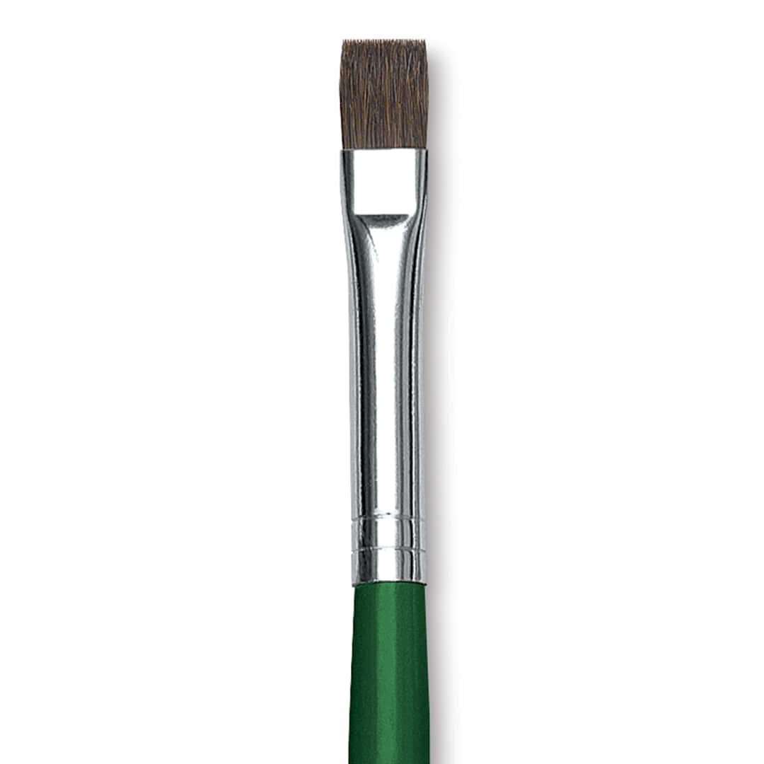 Open in modal - Blick Economy Ox/Pony Hair Brush - Bright, Long Handle, Size 8 close-up