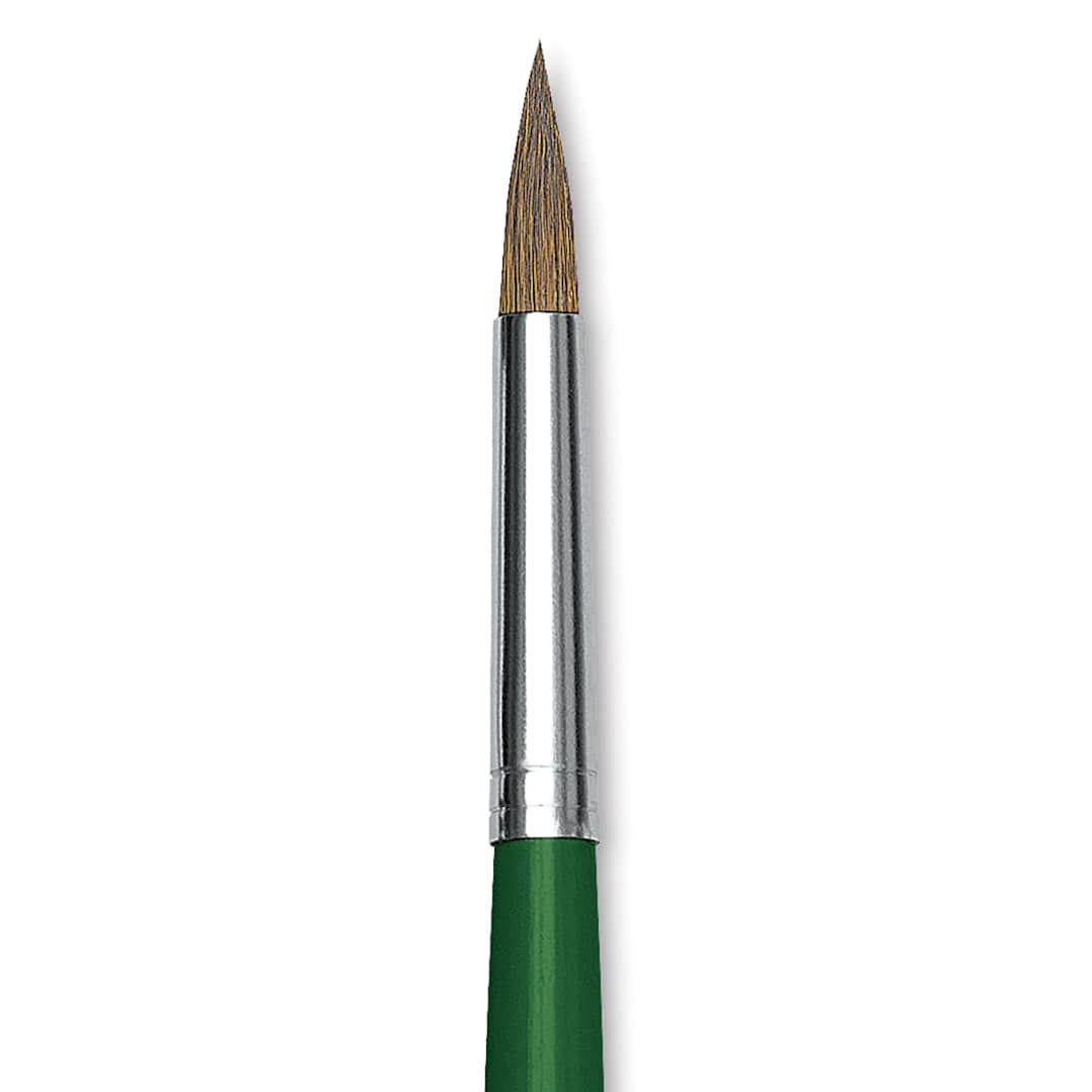 Open in modal - Blick Economy Ox/Pony Hair Brush - Round, Long Handle, Size 12 close up