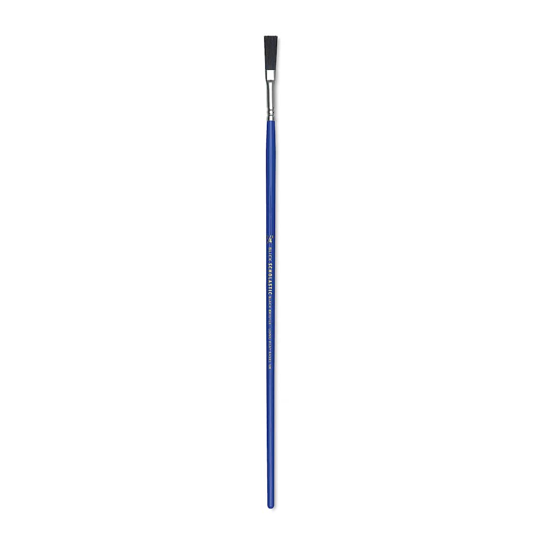 Open in modal - Blick Scholastic Black Bristle Brush - Extended, Long Handle, Size 1/4"