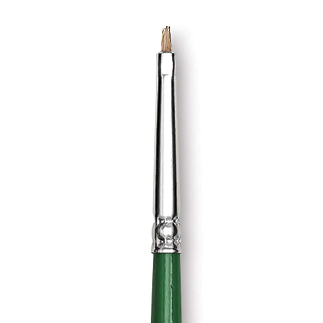 Open in modal - Blick Economy Golden Nylon Brush - Bright, Long Handle, Size 0 close up