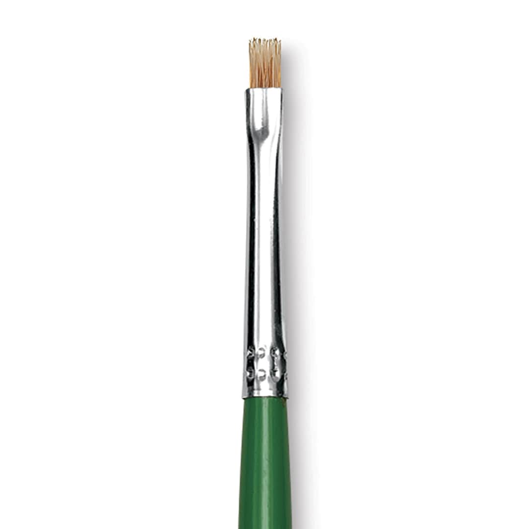 Open in modal - Blick Economy Golden Nylon Brush - Bright, Long Handle, Size 2 close up