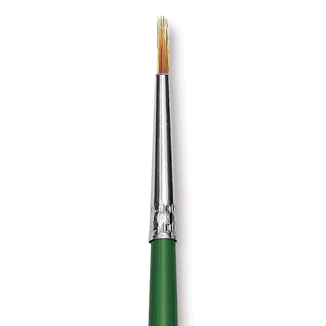 Open in modal - Blick Economy Golden Nylon Brush - Round, Long Handle, Size 1