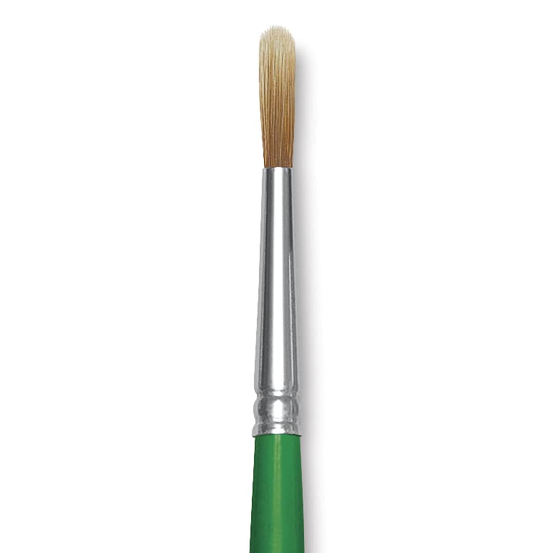 Open in modal - Blick Economy Golden Nylon Brush - Round, Long Handle, Size 6