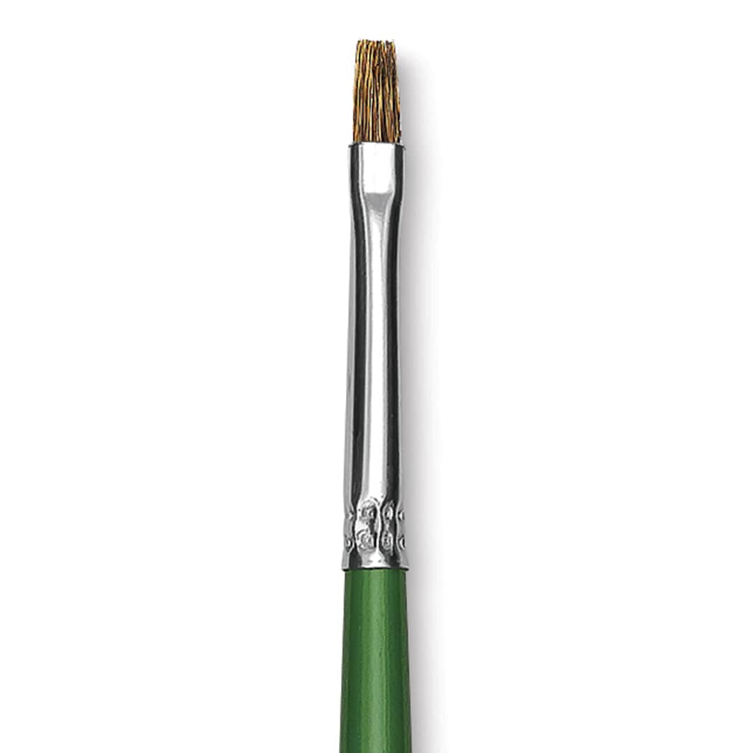 Open in modal - Blick Economy Sable Brush - Flat, Long Handle, Size 1 close up