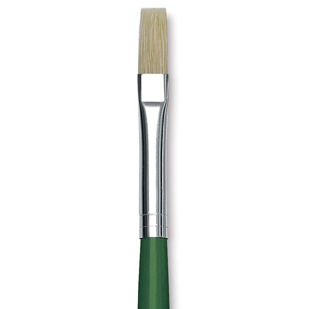 Open in modal - Blick Economy White Bristle Brush - Bright, Size 8 close up
