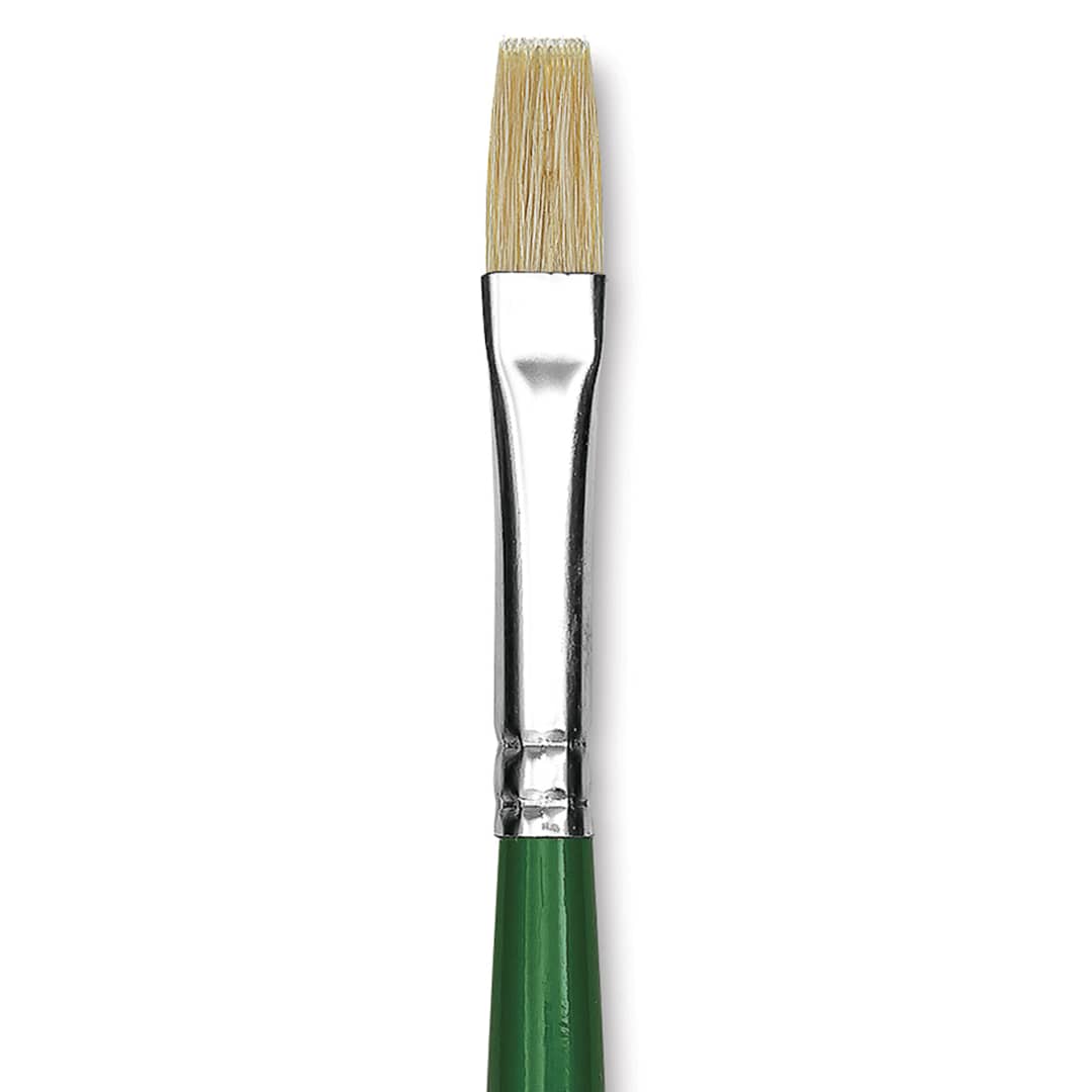 Open in modal - Blick Economy White Bristle Brush - Bright, Size 10 close up