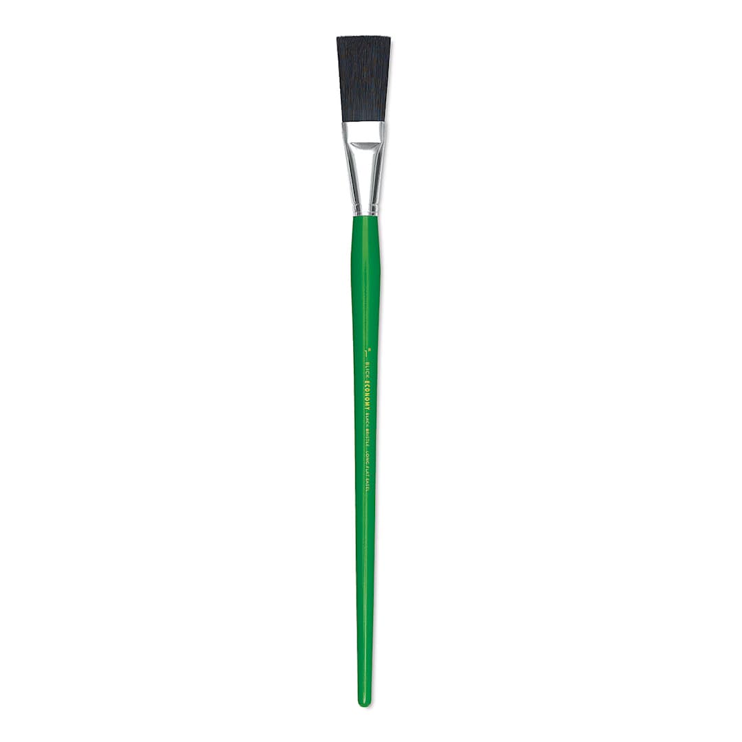 Open in modal - Blick Economy Black Bristle Brush - Extended Brush, Long Handle, 1"