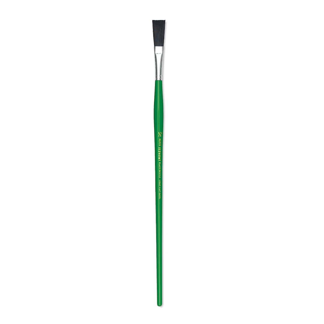 Open in modal - Blick Economy Black Bristle Brush - Extended Brush, Long Handle, 1/2"