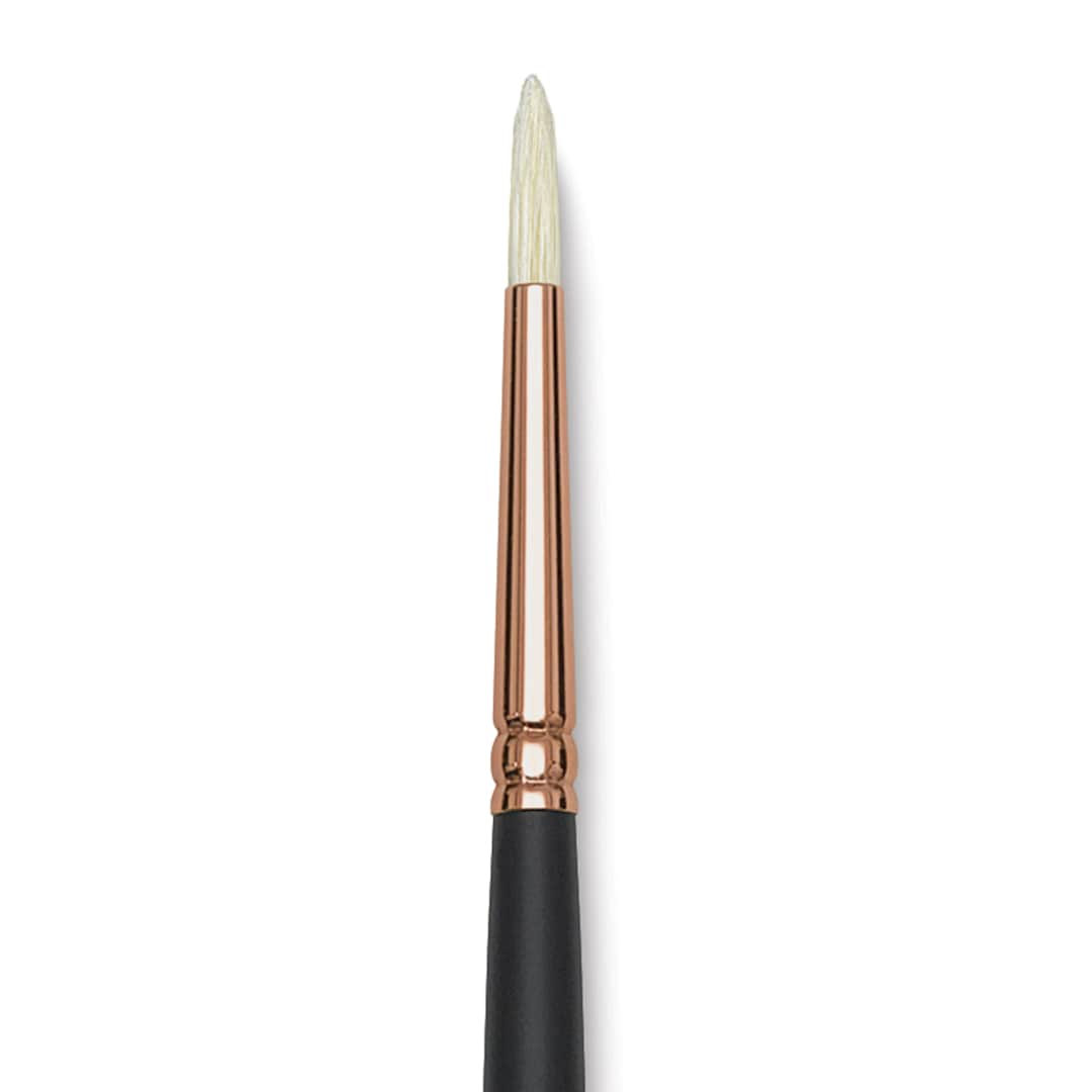 Open in modal - Blick Masterstroke Interlocking Bristle Brush - Round, Long Handle, Size 2