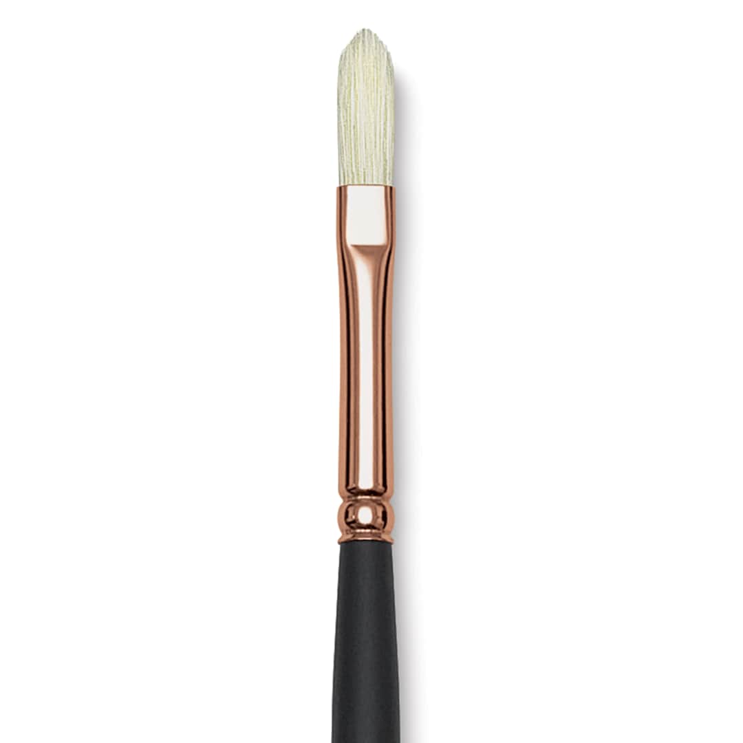 Open in modal - Blick Masterstroke Interlocking Bristle Brush - Filbert, Long Handle, Size 1