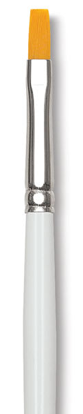Open in modal - Bob Ross Gold Synthetic Brush - Finisher, Size 6 close-up
