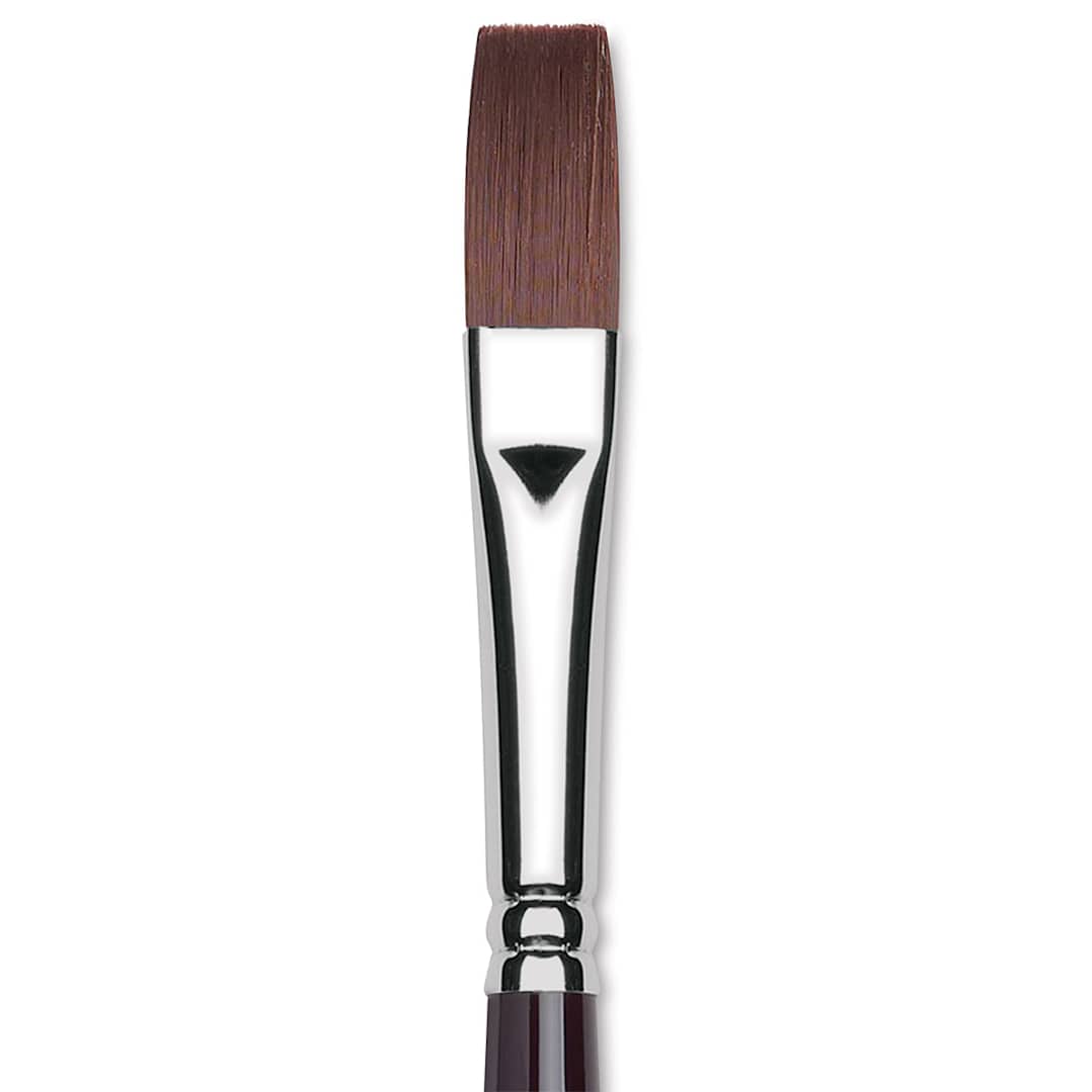 Open in modal - Winsor & Newton Galeria Brush - Flat, Long Handle, Size 12