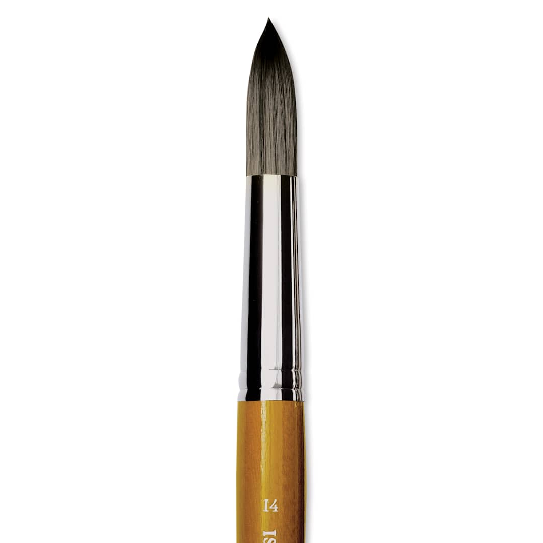 Open in modal - Isabey Isacryl Brush - Round, Long Handle, Size 14