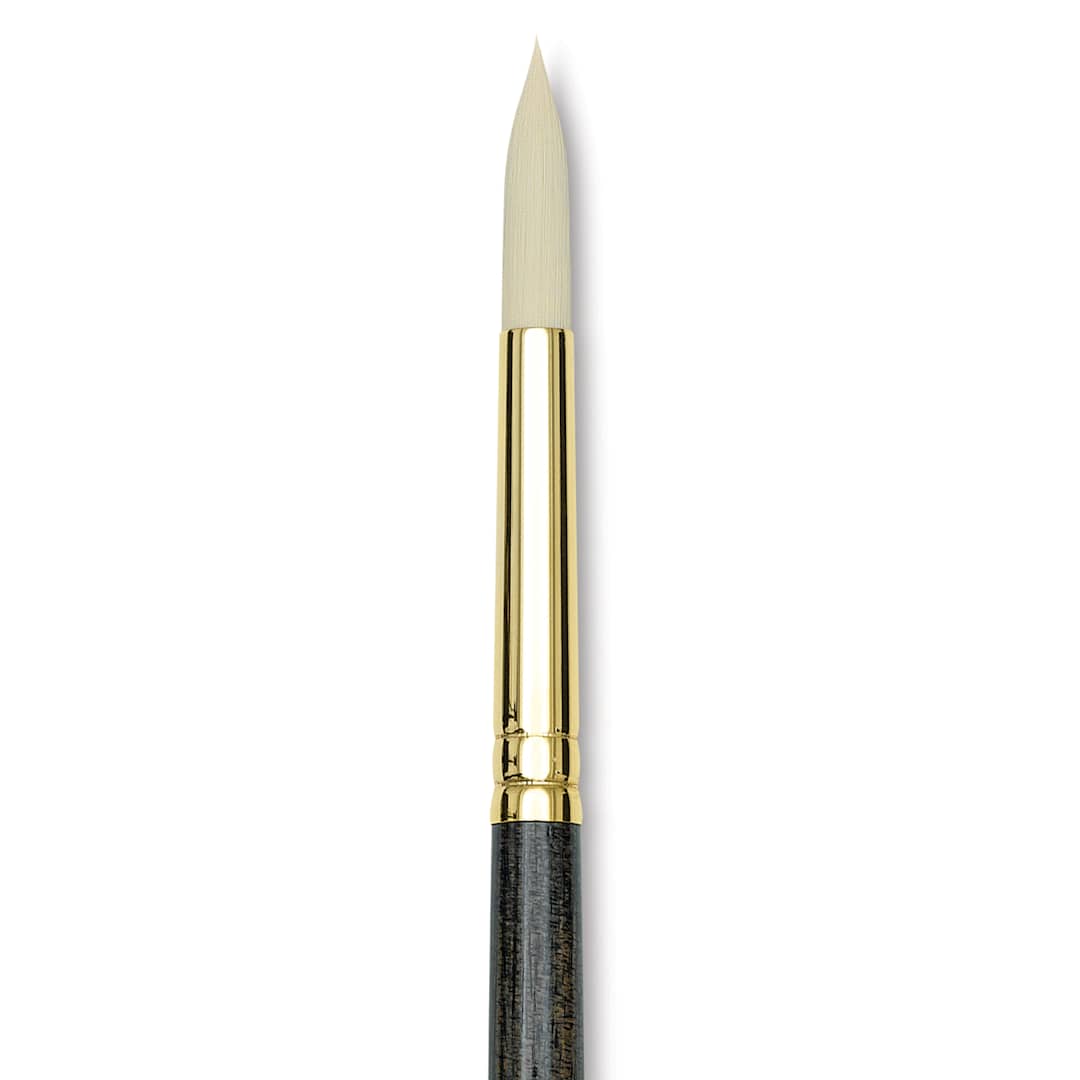 Open in modal - Princeton Series 6300 Dakota Synthetic Bristle Brush - Round, Long Handle, Size 8