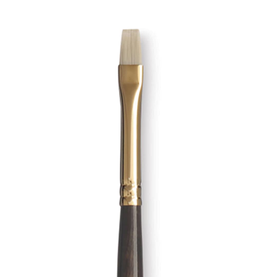 Open in modal - Princeton Series 6300 Dakota Synthetic Bristle Brush - Bright, Long Handle, Size 2 close up