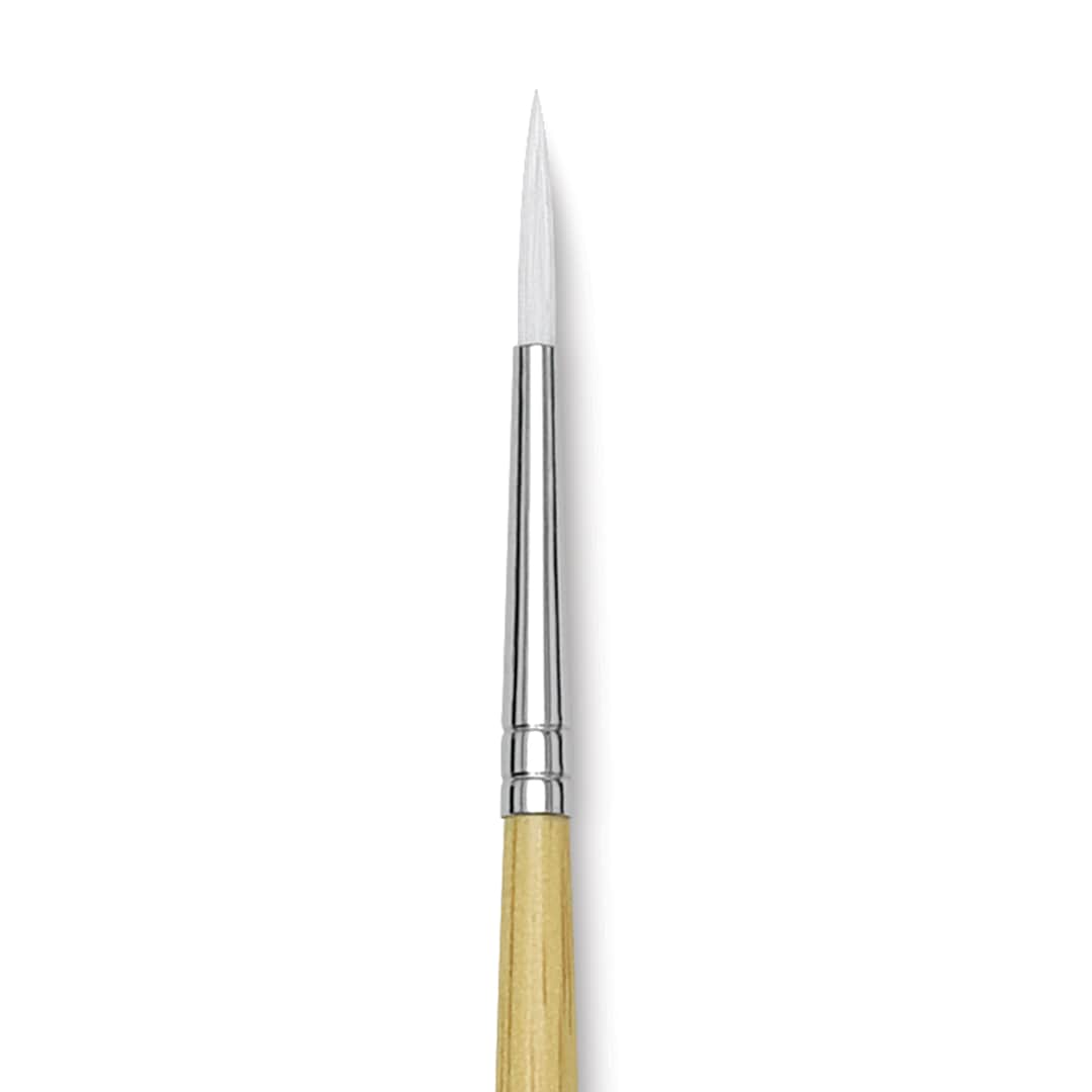 Open in modal - Blick Academic White Synthetic Brush - Round, Size 4, close-up