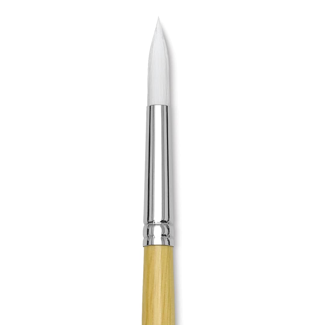 Open in modal - Blick Academic White Synthetic Brush - Round, Size 12, close-up