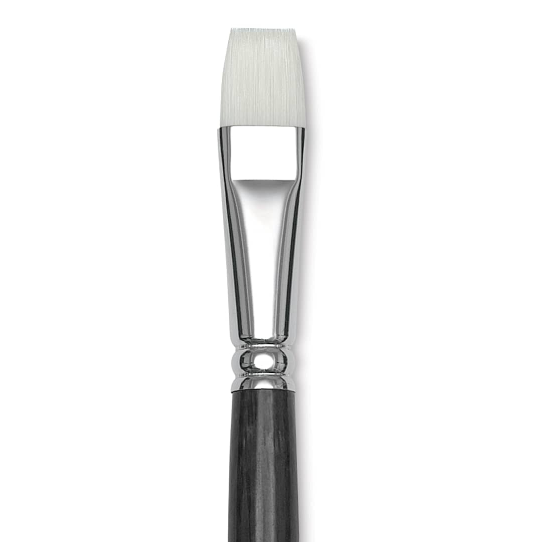 Open in modal - Blick Studio Synthetic Brush - Bright, Long Handle, Size 16, close-up