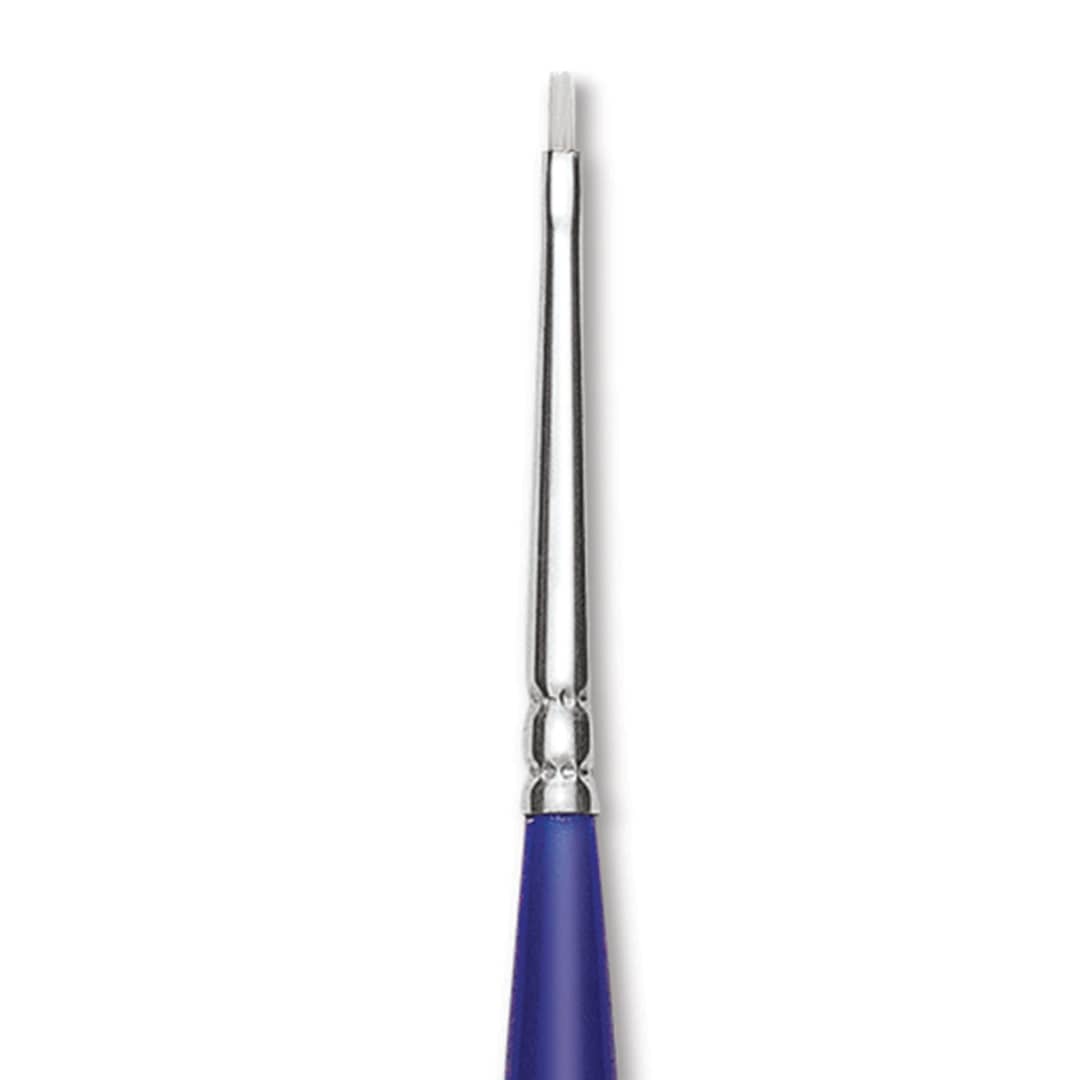 Open in modal - Blick Scholastic Wonder White Brush - Bright, Long Handle, Size 0 close up