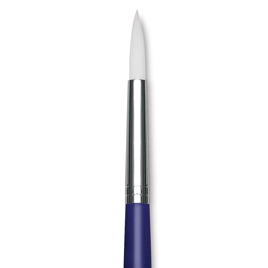 Open in modal - Blick Scholastic Wonder White Brush - Round, Long Handle, Size 10 close up