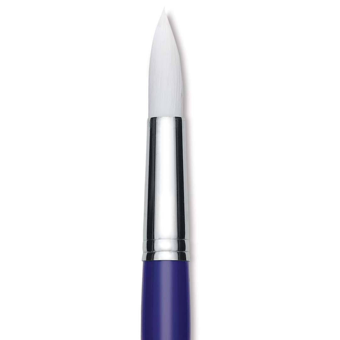 Open in modal - Blick Scholastic Wonder White Brush - Round, Long Handle, Size 20 close up