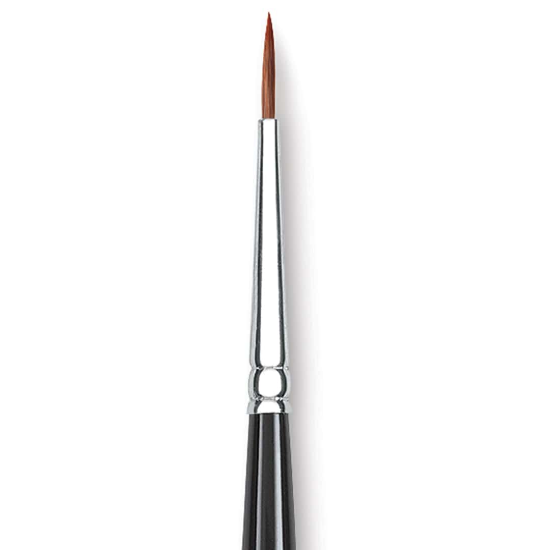 Open in modal - Princeton Series 7050 Kolinsky Sable Round - Size 1, Short Handle close up