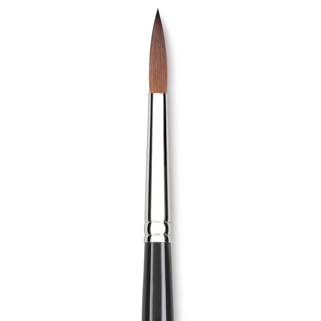 Open in modal - Princeton Series 7050 Kolinsky Sable Round - Size 8, Short Handle close up