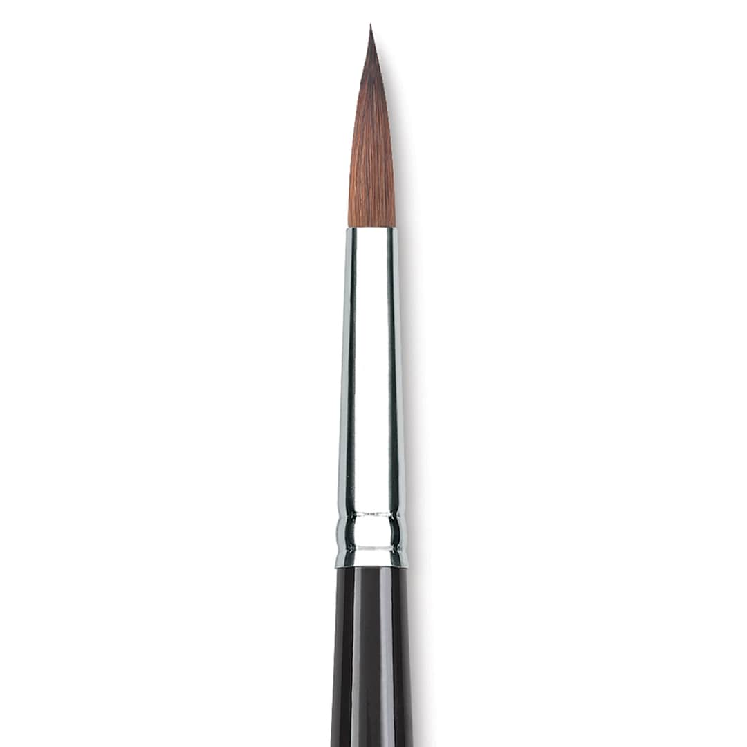 Open in modal - Princeton Series 7050 Kolinsky Sable Round - Size 10, Short Handle close up