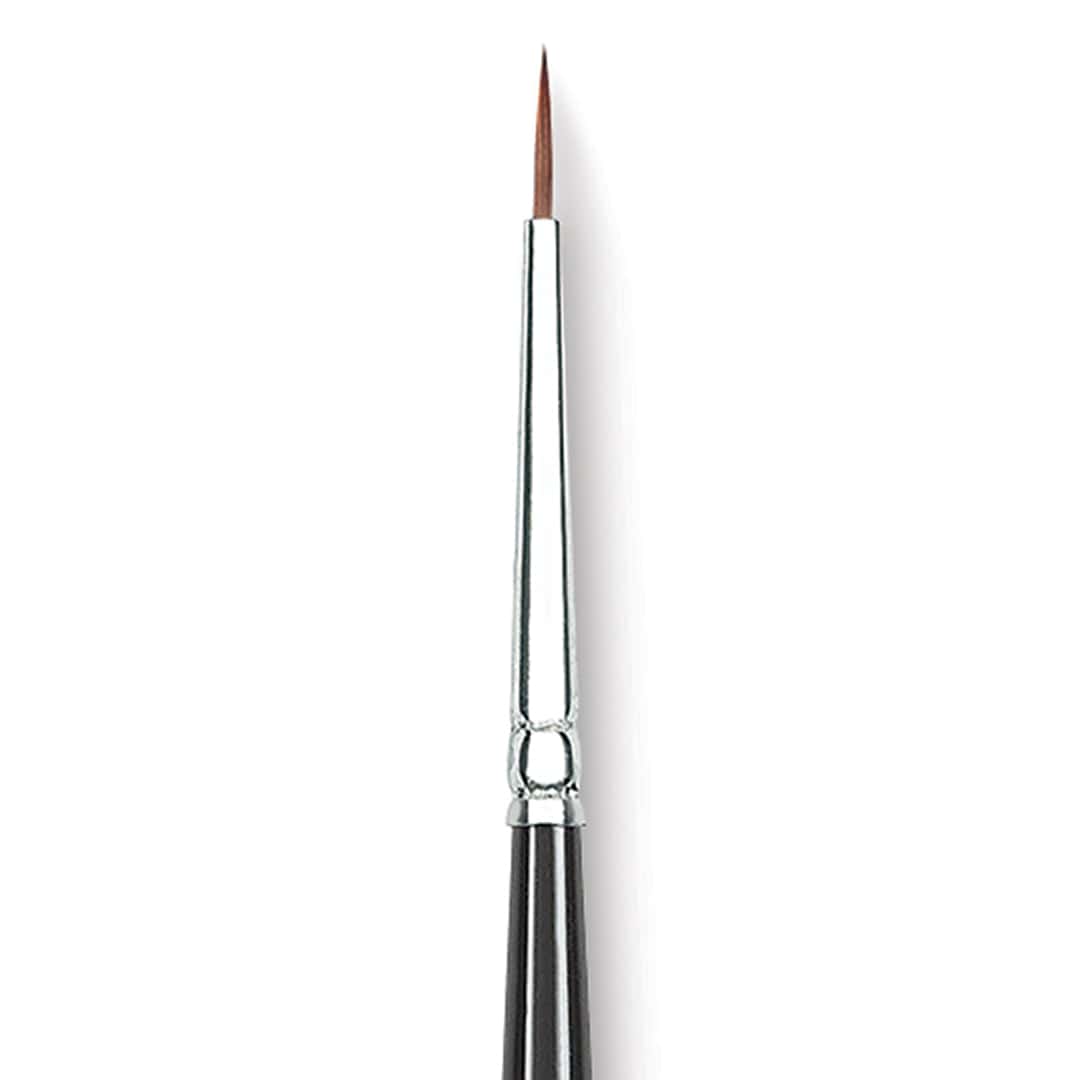Open in modal - Princeton Series 7050 Kolinsky Sable Round - Size 2/0, Short Handle close up