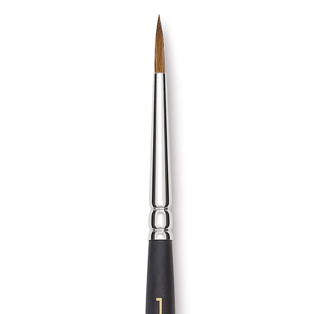 Open in modal - Blick Masterstroke Finest Red Sable Brush - Round, Size 1, Short Handle close-up