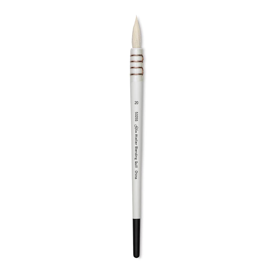 Open in modal - Silver Brush Atelier Quill Series Goat Hair Brush - Size 20, Short Handle