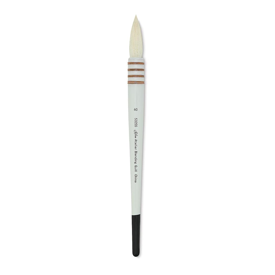 Open in modal - Silver Brush Atelier Quill Series Goat Hair Brush - Size 60, Short Handle