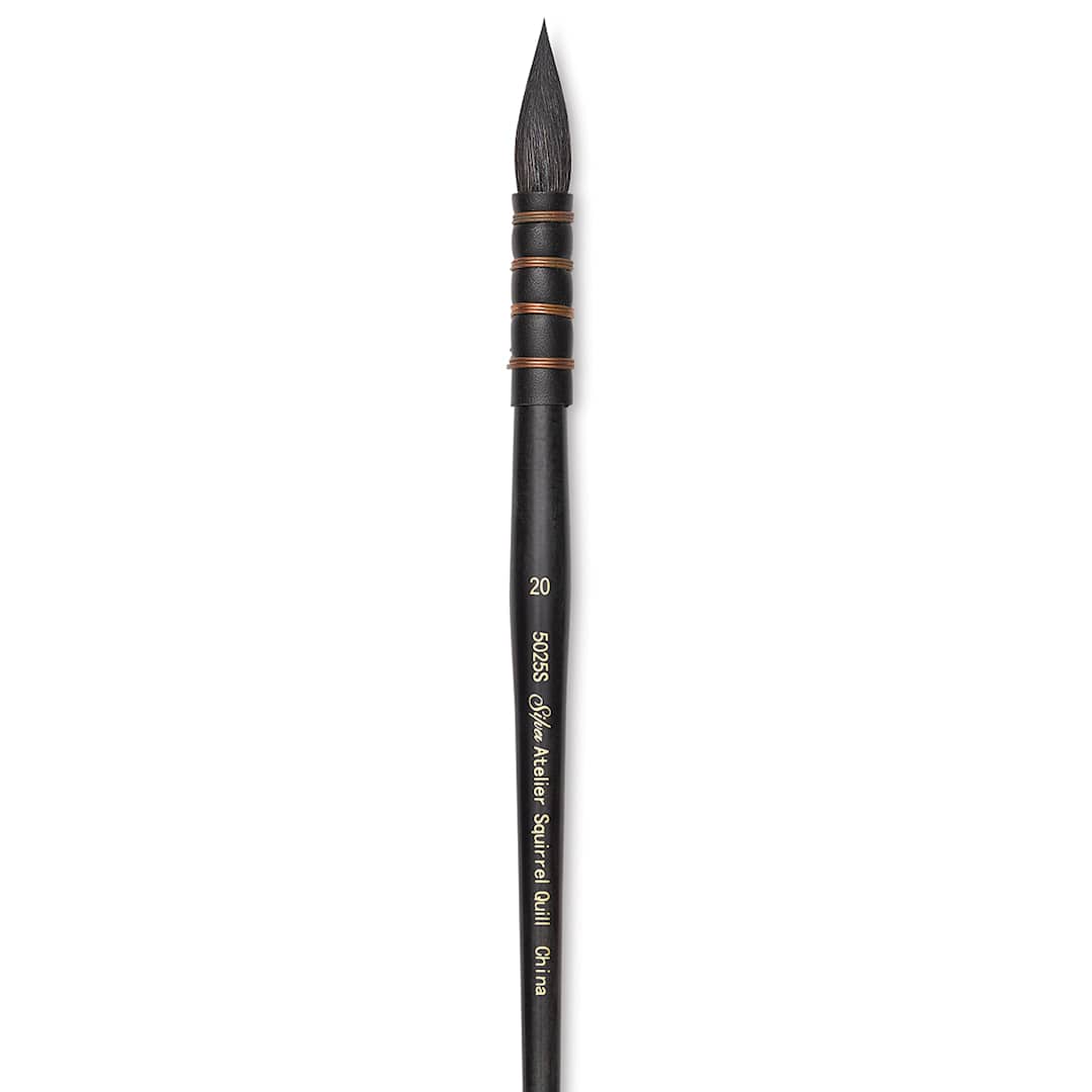 Open in modal - Silver Brush Atelier Quill Series Squirrel Brush - Size 20, Short Handle
