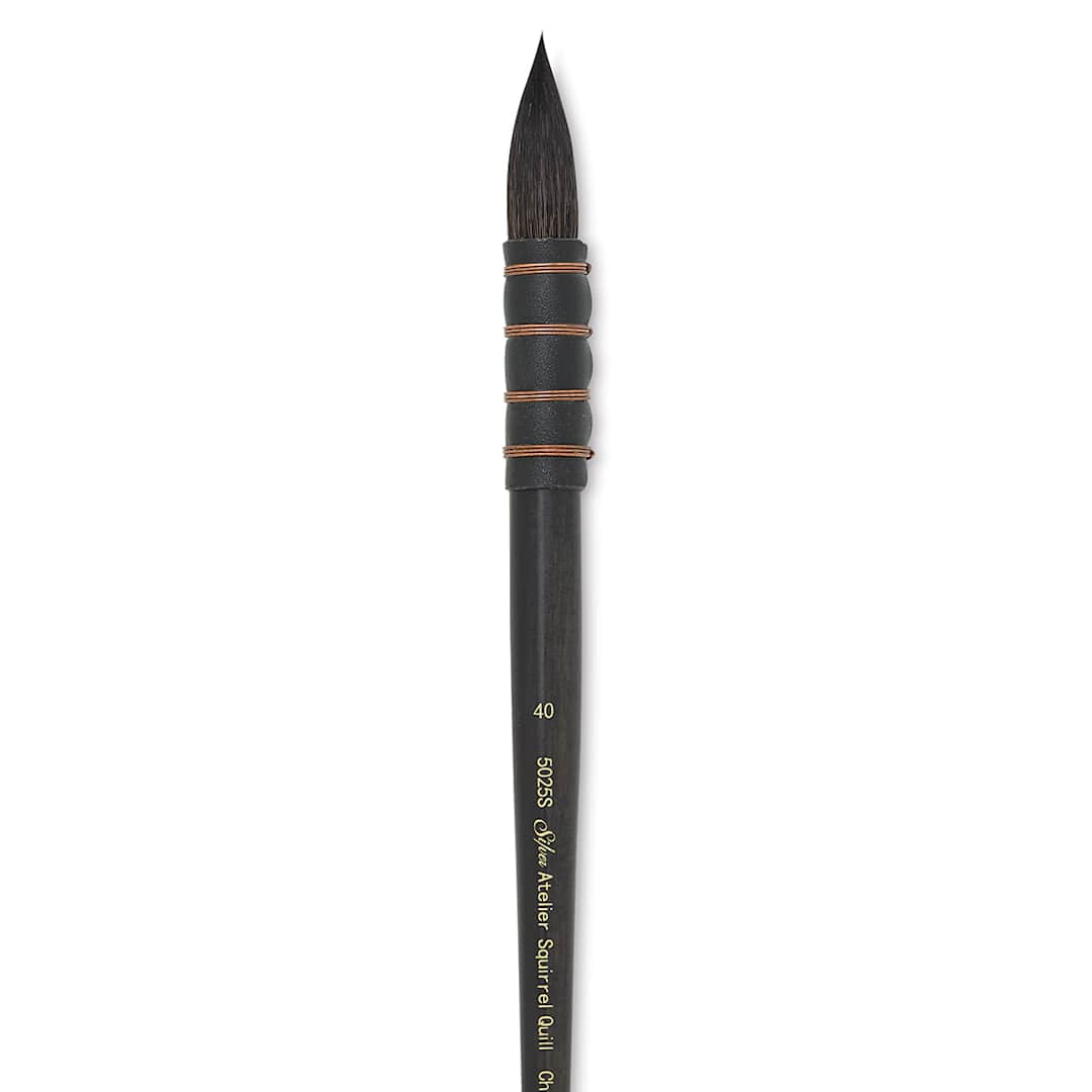 Open in modal - Silver Brush Atelier Quill Series Squirrel Brush - Size 40, Short Handle