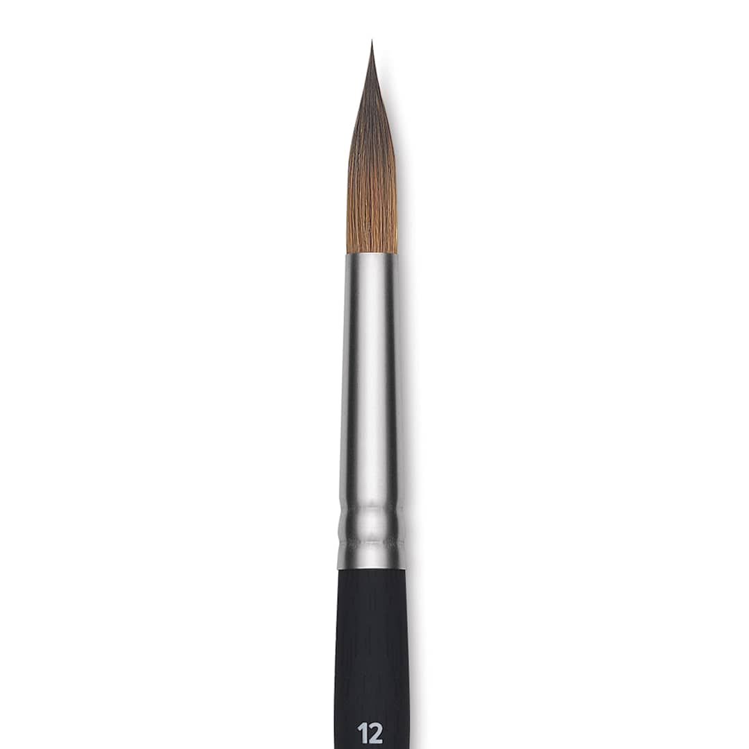 Open in modal - Princeton Aqua Elite Series 4850 Synthetic Brush - Long Round, Size 12, Short Handle, close up