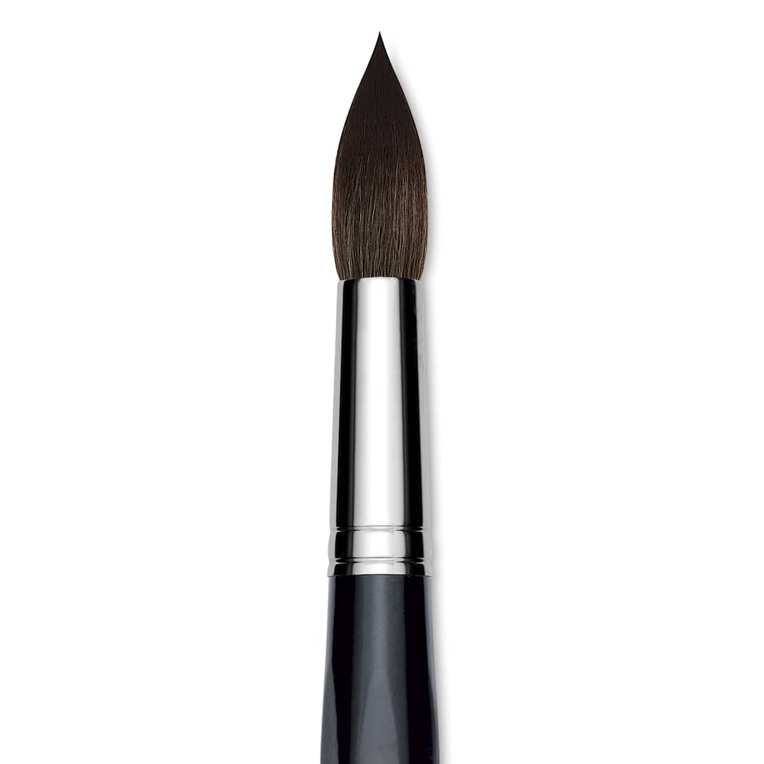 Open in modal - Da Vinci Casaneo Synthetic Squirrel Watercolor Brush - Round, Size 30, Short Handle, Synthetic, close up