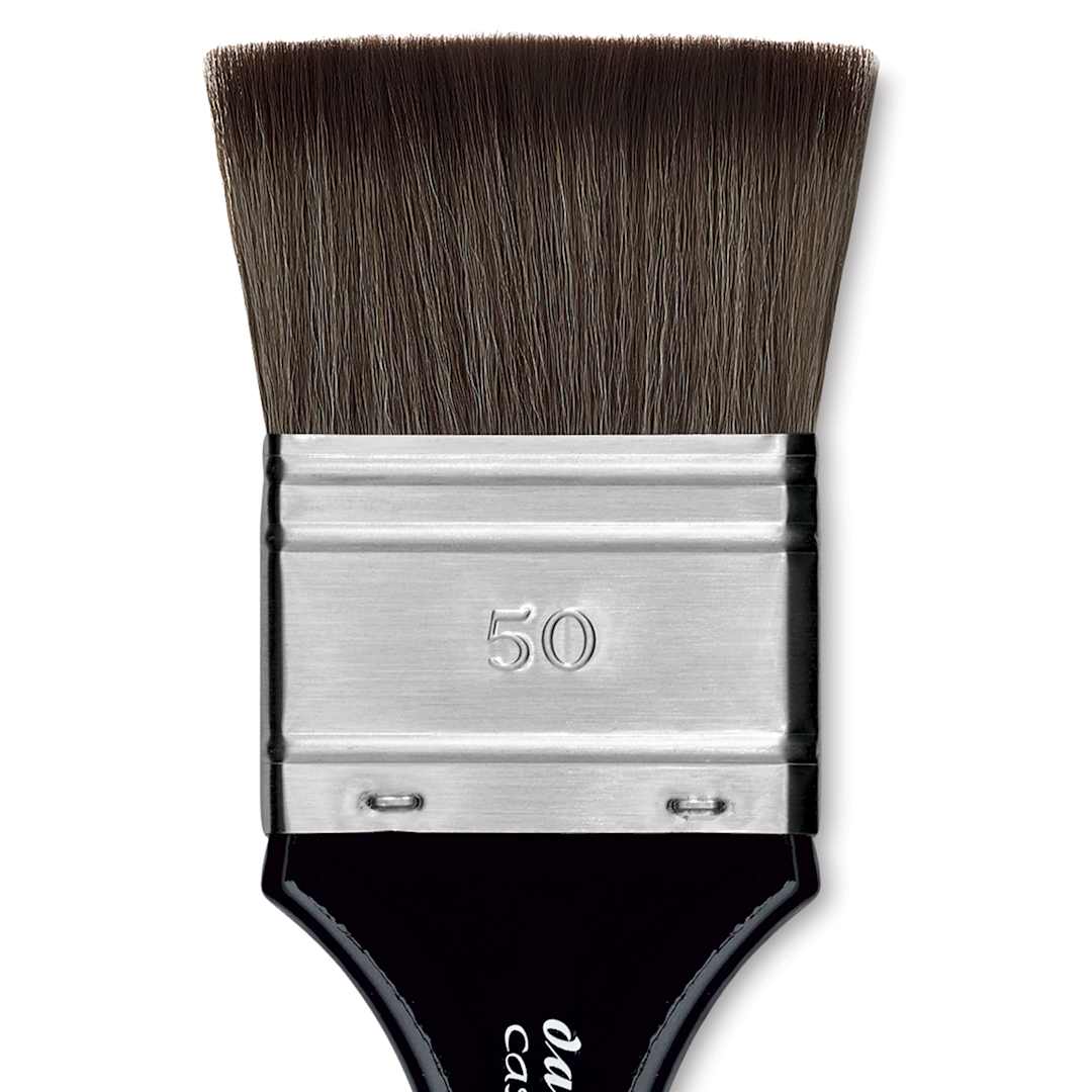 Open in modal - Da Vinci Casaneo Synthetic Squirrel Watercolor Brush - Mottler, Size 50, Short Handle, Synthetic, close up