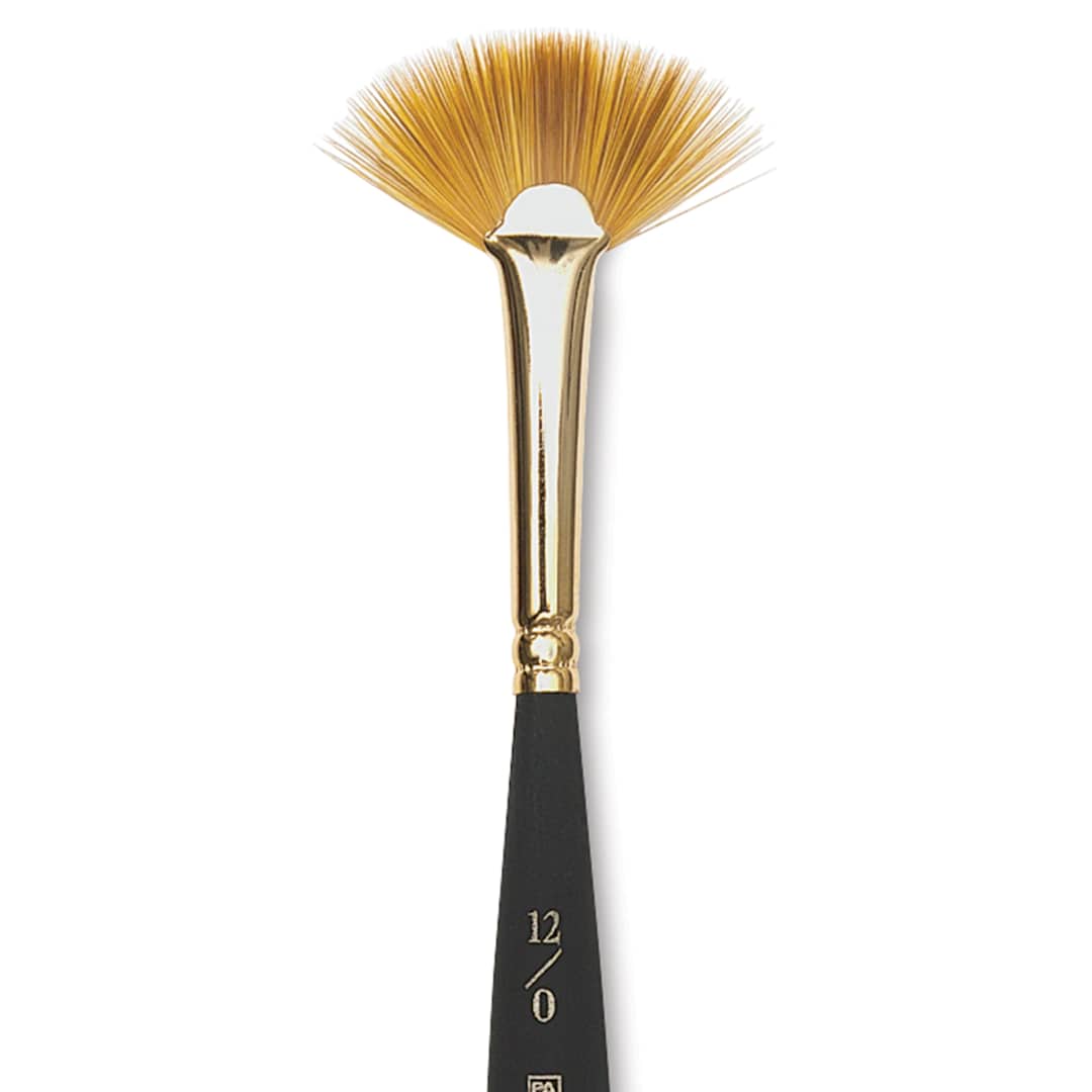 Open in modal - Princeton Mini Brush - Fan, Mini Handle, Size 12/0, close-up